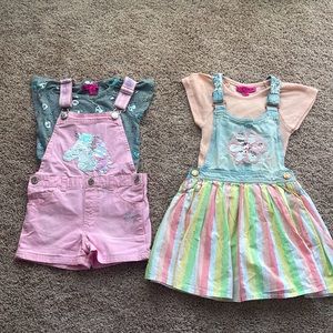 Betsey Johnson Outfits, lot of two (2). Size 6. Flip sequins. Unicorn/flower GUC